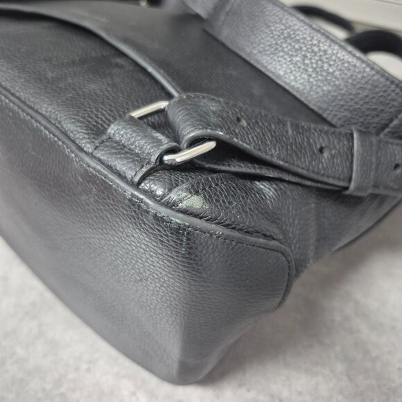 Cole Haan Grand Series Black Leather Backpack Travel Bag - Picture 10 of 15